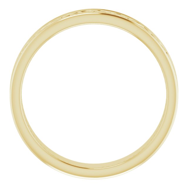 14K Yellow Gold 5 Mm Polished Celtic-Inspired Standard-Fit Flat Band