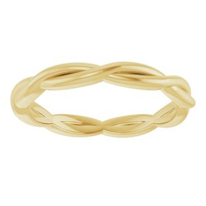 10K Or 18K Yellow Or Rose Gold 2.2 mm Woven-Design Band