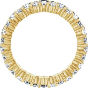 14K Yellow Gold Round 2.7 Mm F+ Vs 1 3/4 Ctw Lab-Grown Diamond Eternity Band Size 7