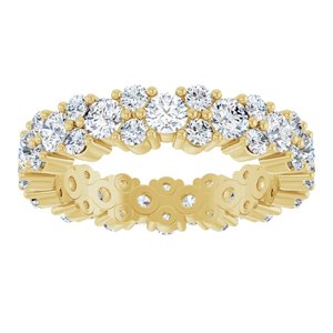 14K Yellow Gold Round 2.7 Mm F+ Vs 1 3/4 Ctw Lab-Grown Diamond Eternity Band Size 7