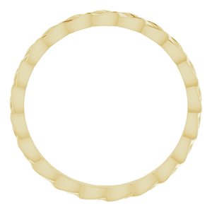 14K Yellow Or White Or Rose Gold Or Sterling Silver 2 Mm Polished Woven Band