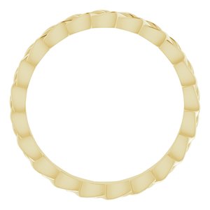 14K Yellow Or White Or Rose Gold Or Sterling Silver 2 Mm Polished Woven Band