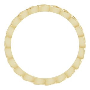 10K Yellow Gold 2 Mm Polished Woven Band Size 6