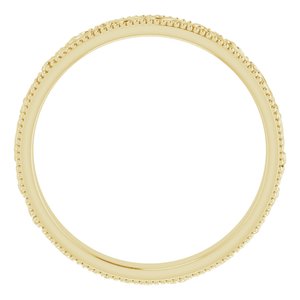 10K Yellow Gold 3.2 Mm Polished Floral Band