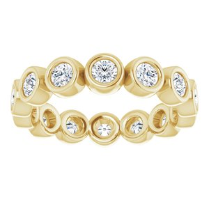 14K Yellow Gold Round 2.5 Mm F+ Vs 7/8 Ctw Lab-Grown Diamond Eternity Band Size 5