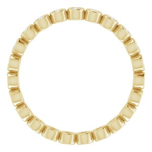 14K Yellow Gold Round 1.5 Mm Gh Si2-Si3 1/3 Ctw Natural Diamond Eternity Band Size 6