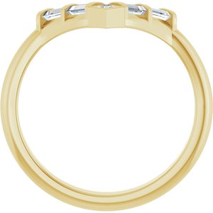 14K Yellow Gold Lab-Grown Diamond Square 1.5 X 1.5 Mm Lab-Grown Diamond Polished 1/3 Ctw Lab Grown Diamond Contour Band Size 7