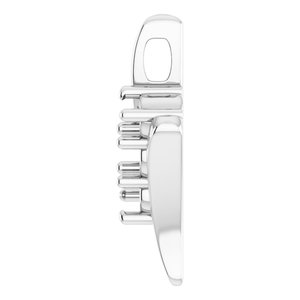 14K White Gold Round 2.8Mm Pendant Mounting