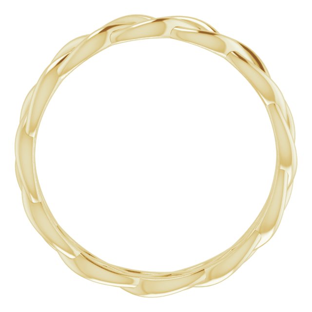 14K Yellow Gold Gold Polished Woven-Design Band, Size 9