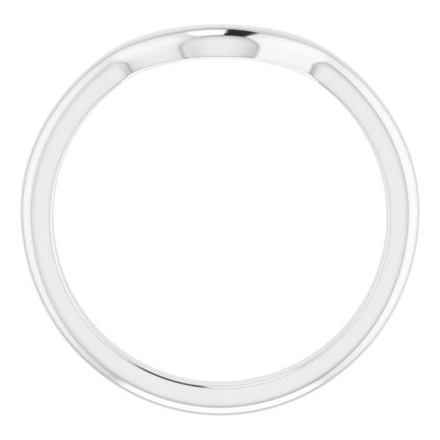 14K Yellow Or White Gold Oval Polished Band, Size: 7