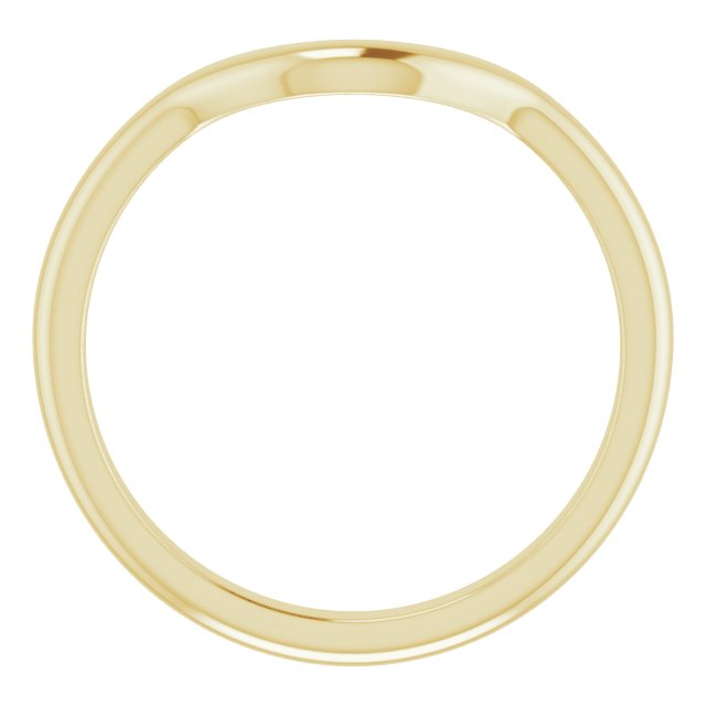 14K Yellow Or White Gold Oval Polished Band, Size: 7