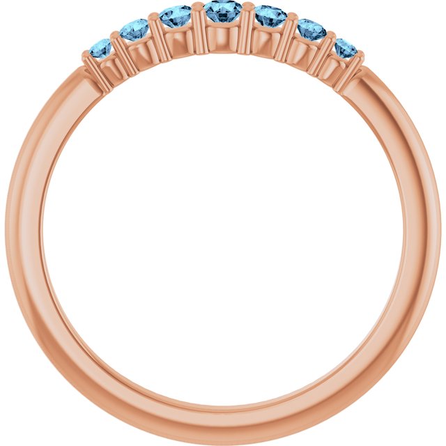 14K Yellow Or White Or Rose Gold Or Sterling Silver Round 2.25 Mm Polished Natural Gemstone Stackable Ring, Size 7
