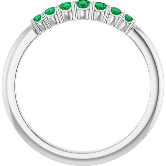14K Yellow Or White Or Rose Gold Or Sterling Silver Round 2.25 Mm Polished Natural Gemstone Stackable Ring, Size 7