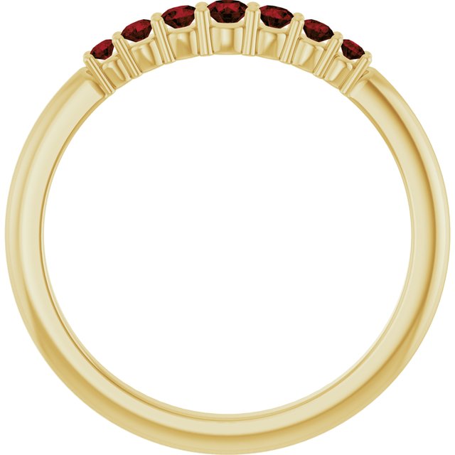 14K Yellow Or White Or Rose Gold Or Sterling Silver Round 2.25 Mm Polished Natural Gemstone Stackable Ring, Size 7