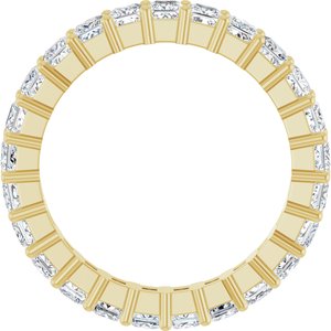 14K Yellow Gold Square 2.5 X 2.5 Mm G-H Si2-Si3 2 1/3 Ctw Natural Diamond Eternity Band Size 7