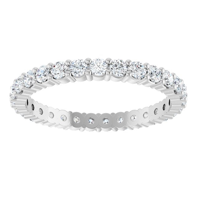 14K Yellow Or White Or Rose Gold Round Si2-Si3, G-I Polished Lab-Grown Diamond Eternity Band
