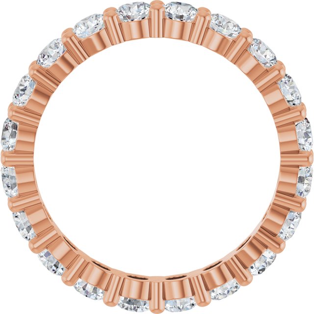14K Yellow Or White Or Rose Gold Round Si2-Si3, G-I Polished Lab-Grown Diamond Eternity Band