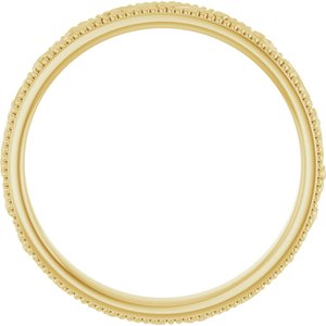 18K Yellow Or White Gold 3.2 Mm Polished Floral Band