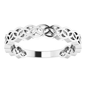 Sterling Silver Polished Geometric Stackable Ring Size 7