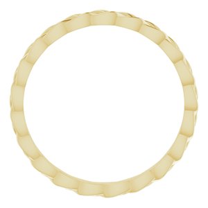 14K Yellow Or White Or Rose Gold Or Sterling Silver 2 Mm Polished Woven Band