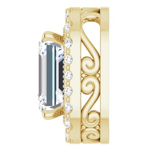 14K Yellow Gold Oval 6.2 X 4.3Mm Gh Si1-Si2 5/8 Ctw Lab-Grown Diamond Pendant