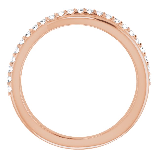 14K White Or Yellow Or Rose Gold Round 1.3 Mm Polished 1/5 Ctw Natural Diamond Criss-Cross Ring, Size 7
