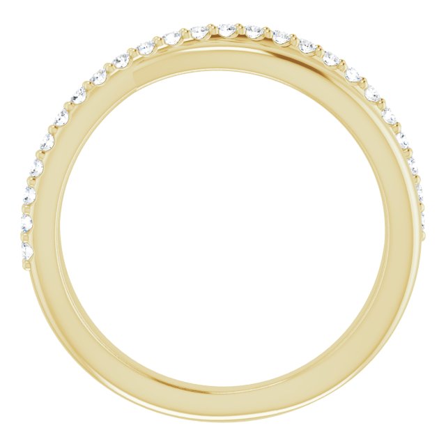 14K White Or Yellow Or Rose Gold Round 1.3 Mm Polished 1/5 Ctw Natural Diamond Criss-Cross Ring, Size 7