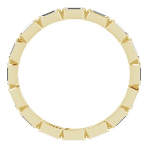 14K Yellow Gold Straight Baguette 3 X 1.25 Mm Ghi Si2-Si3 1/2 Ctw Natural Diamond Eternity Band Size 8