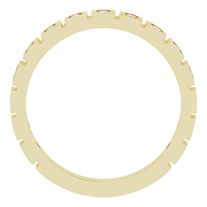 14K Yellow Gold Round 1.7 Mm 1/3 Ctw Natural Diamond Geometric Anniversary Band Size 7