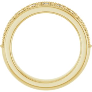 14K Yellow Gold Round 3 Mm Polished 3/4 Ctw Lab-Grown Diamond Anniversary Band Size 7