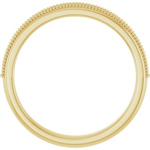 14K Yellow Gold Round 1.5 Mm Polished 1/5 Ctw Lab-Grown Diamond Anniversary Band Size 7