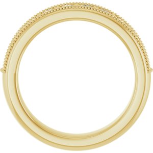 14K Yellow Gold Round 2.5 Mm Polished 5/8 Ctw Lab-Grown Diamond Anniversary Band Size 7