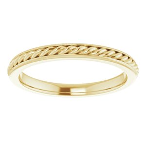 14K Yellow Gold Rope Band Size 4
