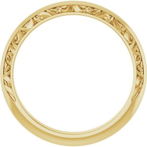 18K Yellow Gold Polished Matching Band Size 7