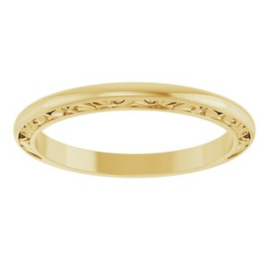 18K Yellow Gold Polished Matching Band Size 7