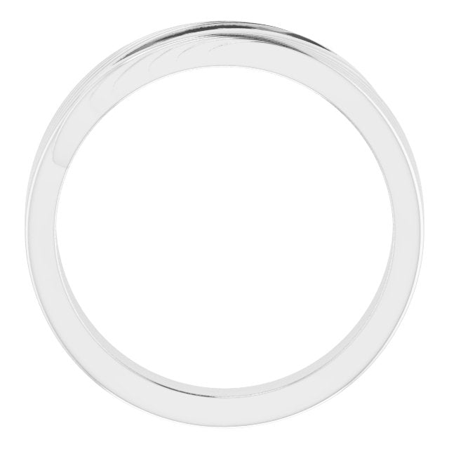 14K White Gold Round 2 Mm Polished 1/6 Ctw Natural Diamond Ring, Size 10
