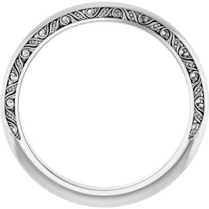 Platinum Polished Sculptural Matching Band Size 7