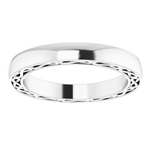 14K White Gold 3 Mm Polished Infinity-Inspired Band Size 6.5