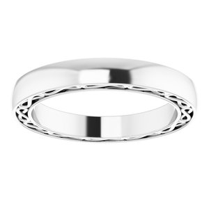 14K White Gold 3 Mm Polished Infinity-Inspired Band Size 7