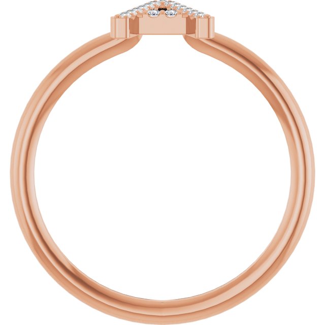 14K Yellow Or White Or Rose Gold Round I1, G-H Polished Natural Diamond Intial A Ring, Size 7