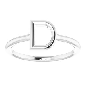 Sterling Silver Initial D Ring Size 7