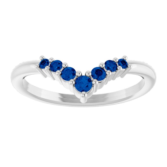 14K White Or Rose Gold Or Sterling Silver Round 2.25 Mm Polished Natural Diamond Graduated V Ring