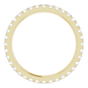 14K Yellow Gold Round 1.7 Mm F+ Vs 5/8 Ctw Lab-Grown Diamond Eternity Band Size 5
