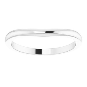 Platinum Round All Sizes Polished Matching Band