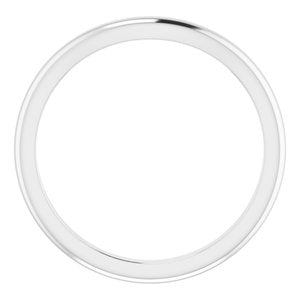 Platinum Round All Sizes Polished Matching Band