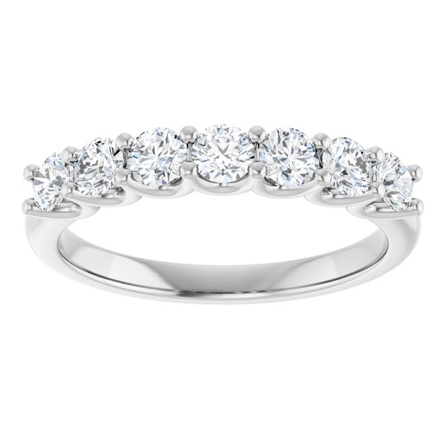 14K Yellow Or White Gold Round Polished Lab-Grown Diamond Anniversary Band