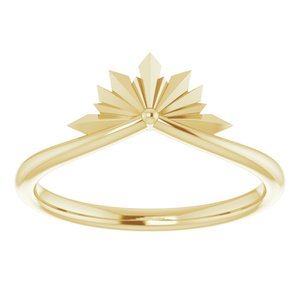 14K Yellow Gold Polished Star Ring Size 7