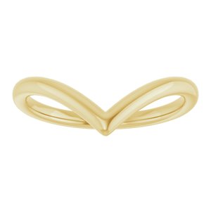 18K Yellow Gold Polished Contour Band Size 7