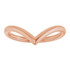 14K Rose Gold Polished Contour Band Size 7