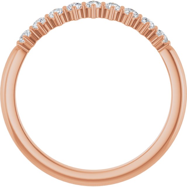 14K White Or Rose Gold Or Platinum Round 2 Mm Polished 1/4 Ctw Natural Diamond 9-Stone Anniversary Band, Size 7
